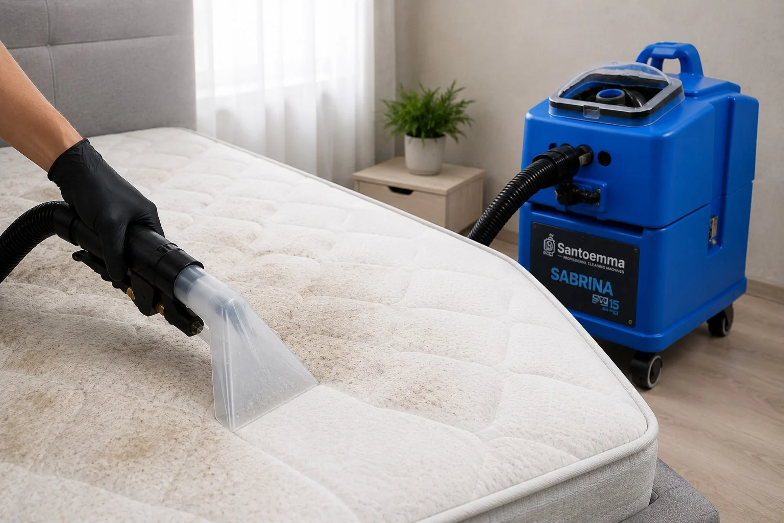 Майстер DeepClean Lviv виконує глибоке очищення матраца у Львові
